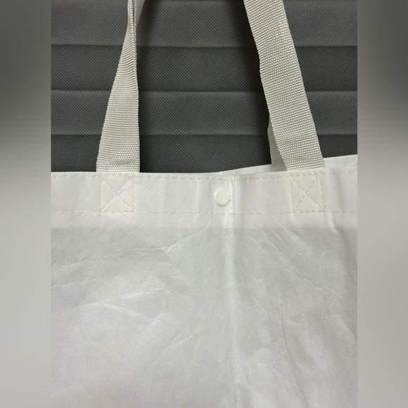 Large Lululemon reusable Bag Black and White logo Tote - Picture 3 of 9